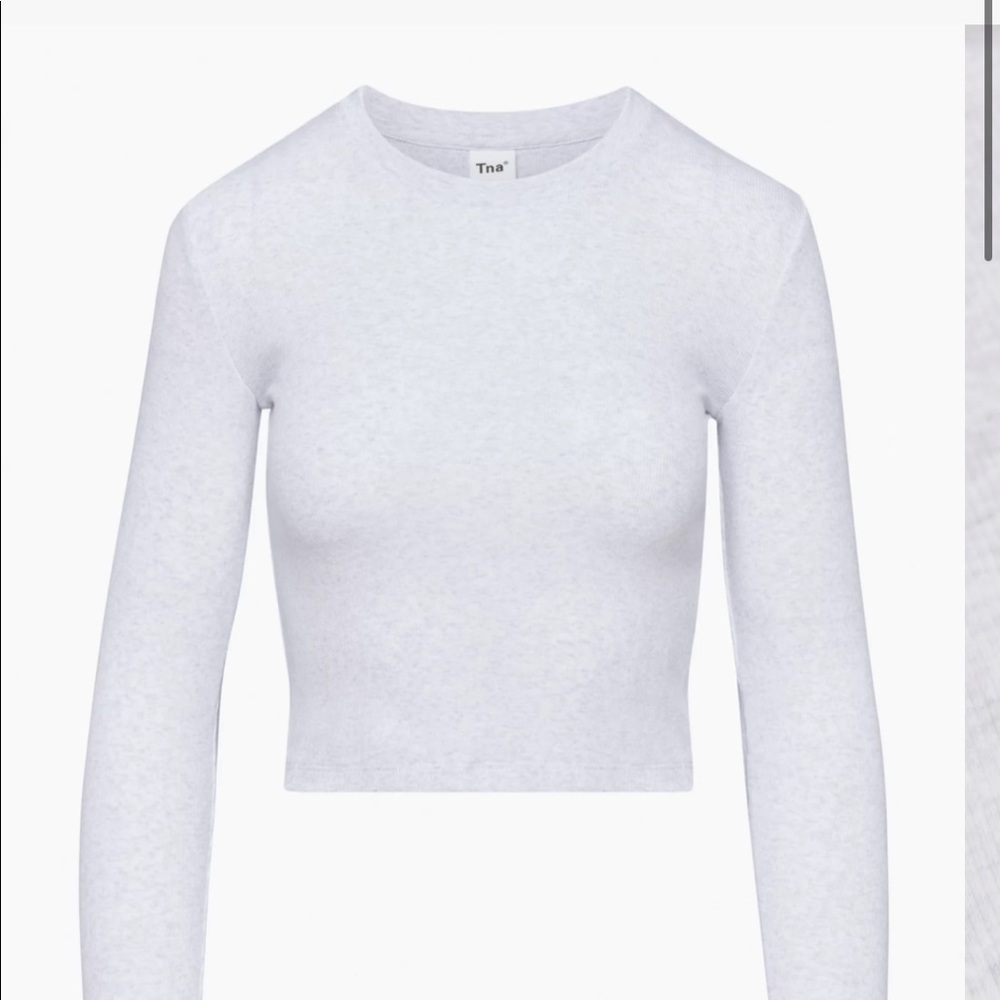TNA RIBBED LONG SLEEVE CROP